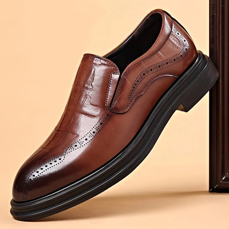 Leather Shoes for Men Wedding Formal Oxfords Business Casual Office Work Shoes for Men Classic Luxury Pointy Men's Dress Shoes