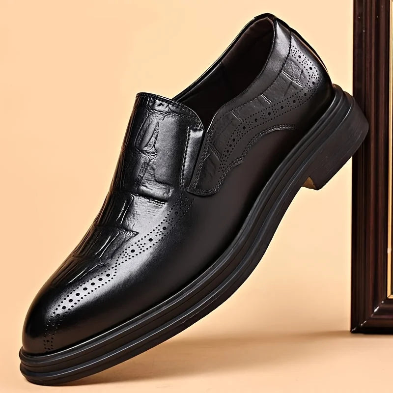 Leather Shoes for Men Wedding Formal Oxfords Business Casual Office Work Shoes for Men Classic Luxury Pointy Men's Dress Shoes