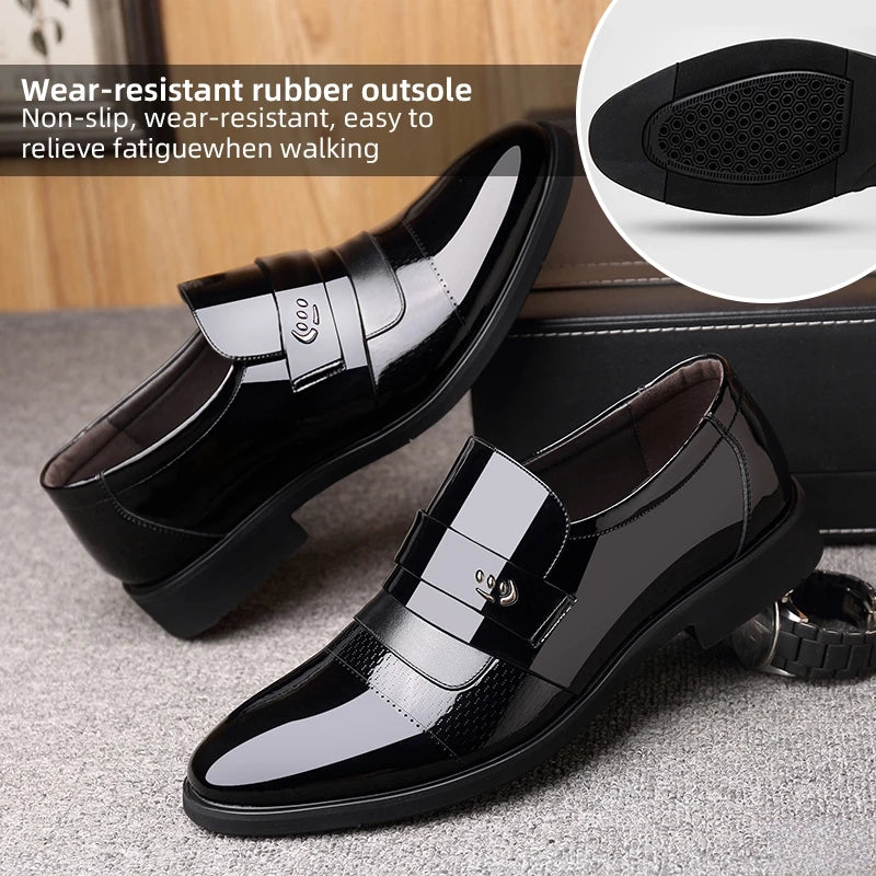Luxury Mens Leather Shoes Retro Carved Lace-up Brogue Oxford Wedding Men Dress Shoes Male Formal Business Gentleman Office Shoes