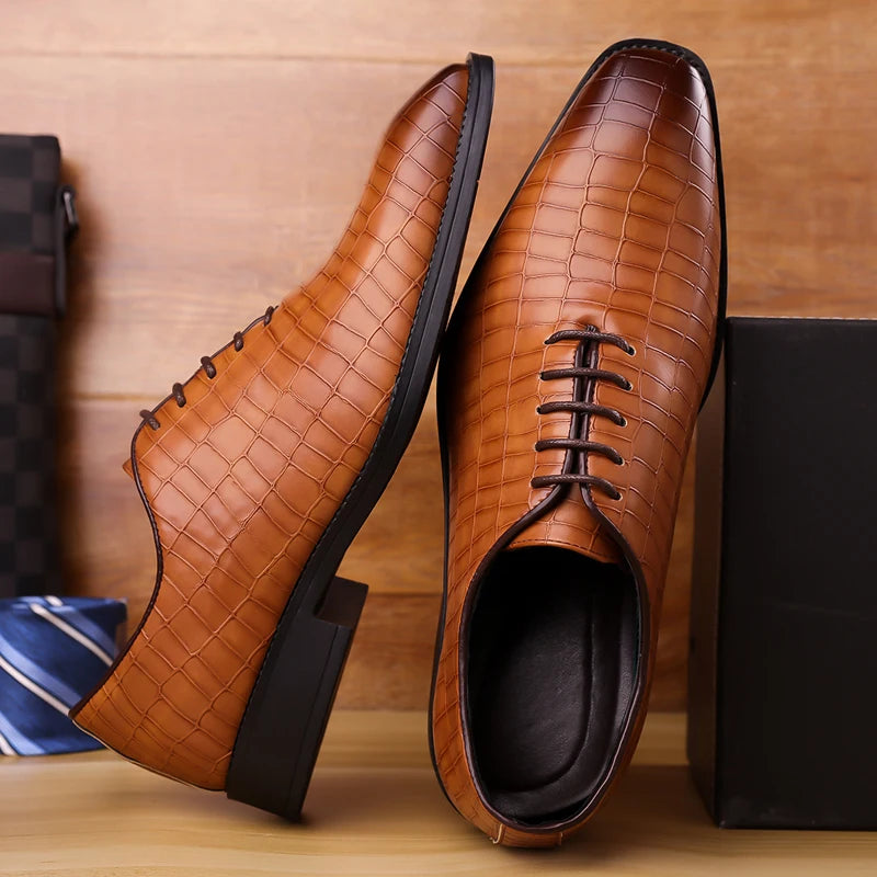 Men's Casual Business Formal Leather Oxfords Shoes Male Wedding Party Office Gentleman Shoes