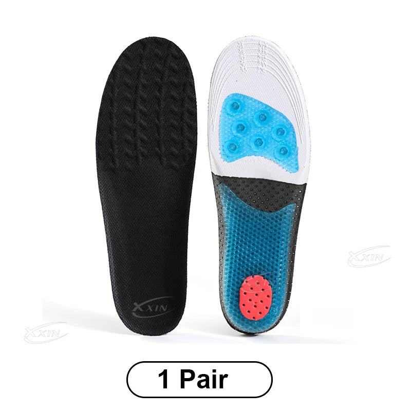 【Xxin】Spring Insole Basketball Sport Insoles for Men Women Silicone Arch Support Shoe Pad Size 35-46
