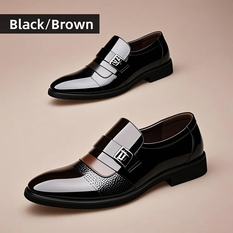 Luxury Mens Leather Shoes Retro Carved Lace-up Brogue Oxford Wedding Men Dress Shoes Male Formal Business Gentleman Office Shoes