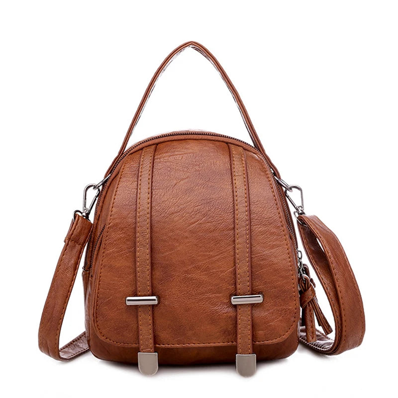 Multi-Functional Soft PU Leather Small Shoulder Bag For Women Vintage Fashion Crossbody Bag Female Purse Cell phone Handbag