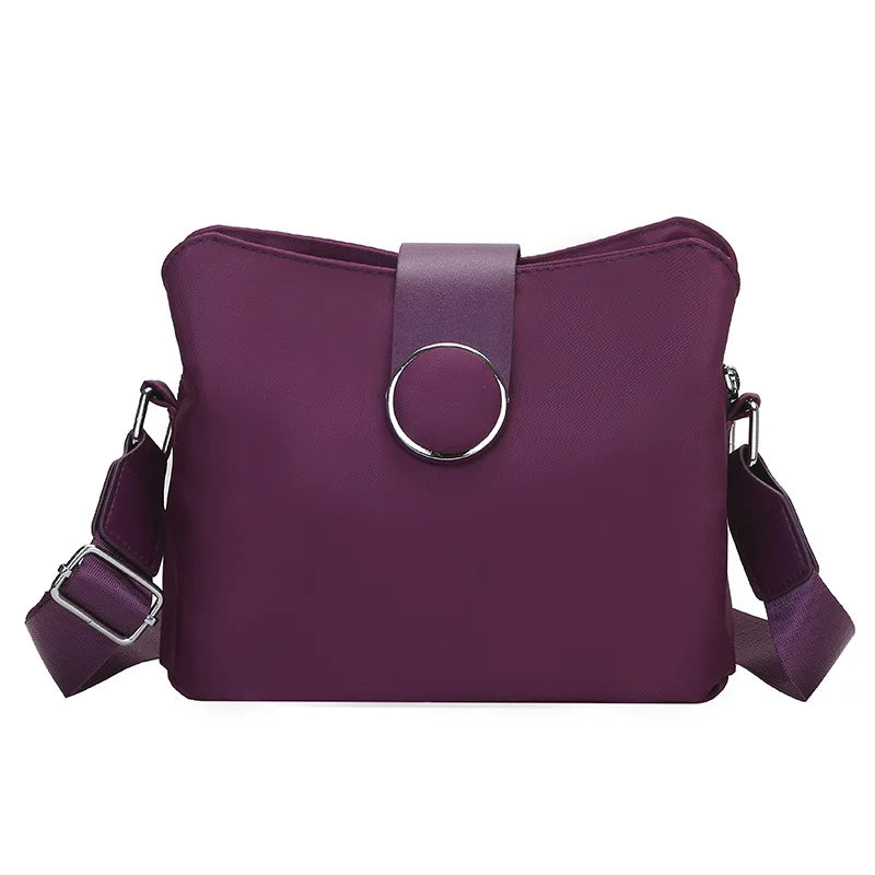 Vintage Nylon Waterproof Shoulder Bag Women Wild Crossbody Bag Simple Messenger Bag Daily Female Handbag Travel Lady Purse Bolso
