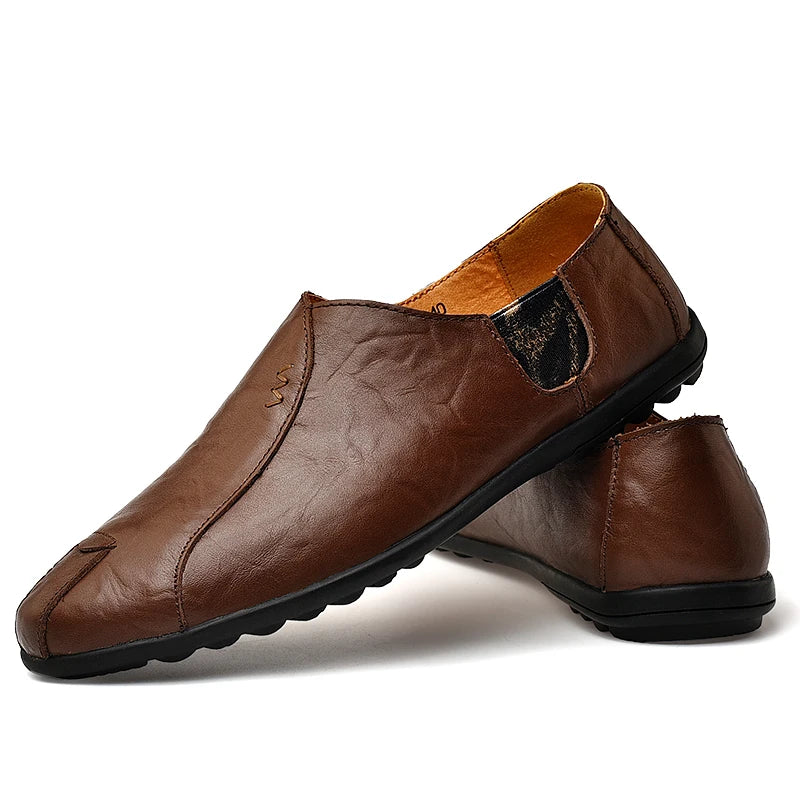 Men's Casual Shoes Sapato Masculino Dress Shoes Plus Size Genuine Leather Shoes Men Luxury Moccasins