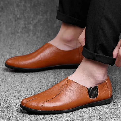 Men's Casual Shoes Sapato Masculino Dress Shoes Plus Size Genuine Leather Shoes Men Luxury Moccasins