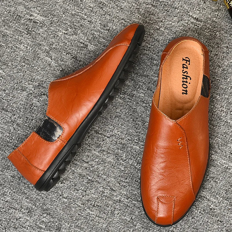 Men's Casual Shoes Sapato Masculino Dress Shoes Plus Size Genuine Leather Shoes Men Luxury Moccasins