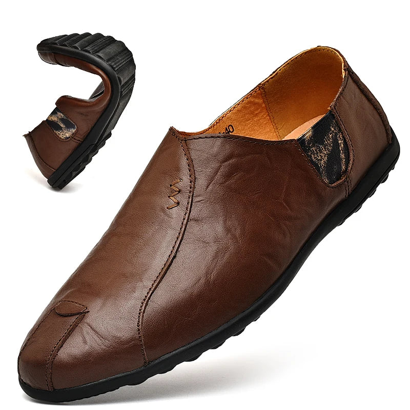 Men's Casual Shoes Sapato Masculino Dress Shoes Plus Size Genuine Leather Shoes Men Luxury Moccasins
