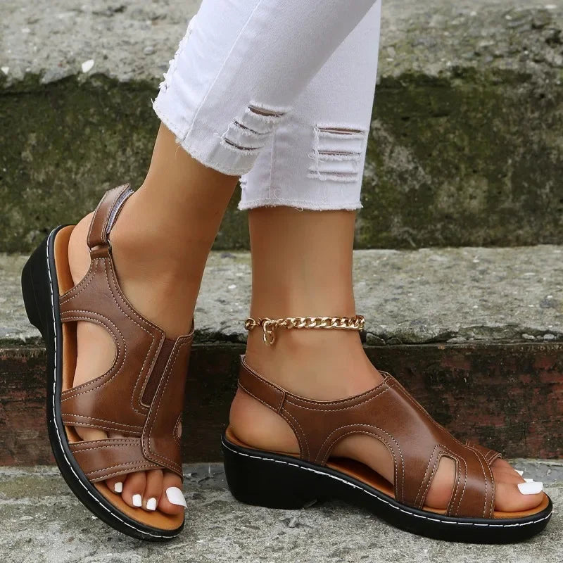 Summer Women Wedge Shoes Orthopedic Sandals Comfort Ladies Shoes Sandalias De Mujer Plus Size Lightweight Beach Sandals
