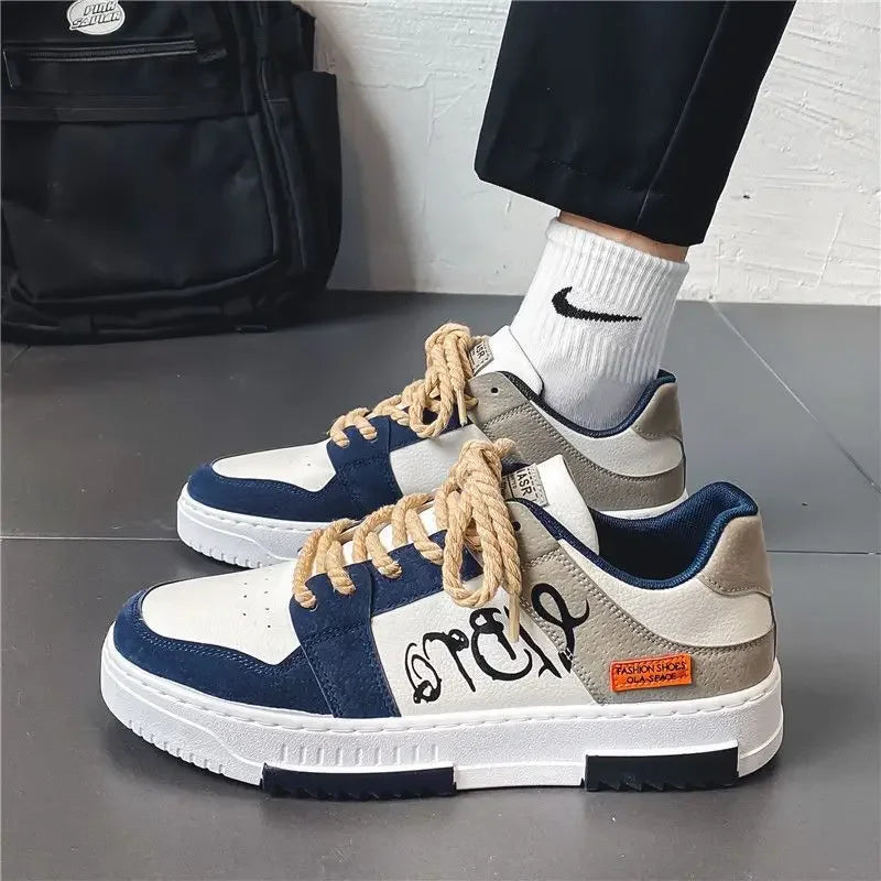 Men Skate Shoes Spring Niche Skate Shoes Men Trendy Versatile Thick Soled Sports and Leisure Skate Shoes Trendy Shoes