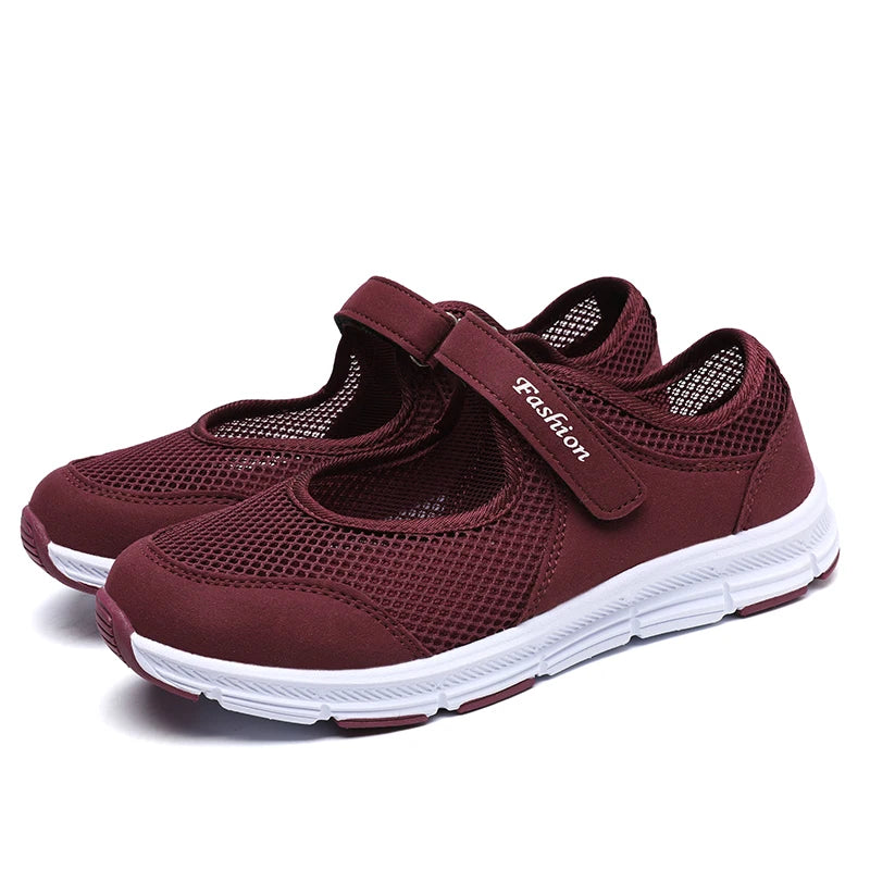 Breathable Vulcanized Shoes White Fashion Breathable Mesh Casual Walking Shoe