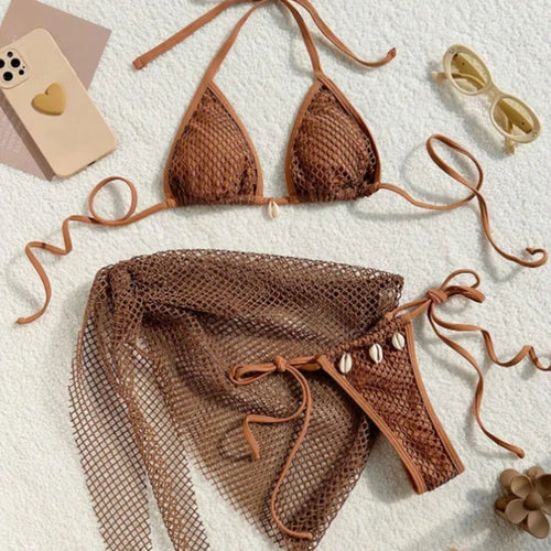Sexy Bikinis Female Swimsuits Women's Three-Piece Swimwear Beach Swim Wear Bathing Suits Brazilian Bikini Set Pool Bather