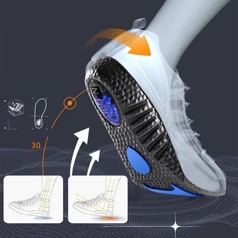 Upgraded Sports Shock Absorption Insoles High Elastic Running Sneaker Pads Rebound Deodorant Comfortable Feet Cushion