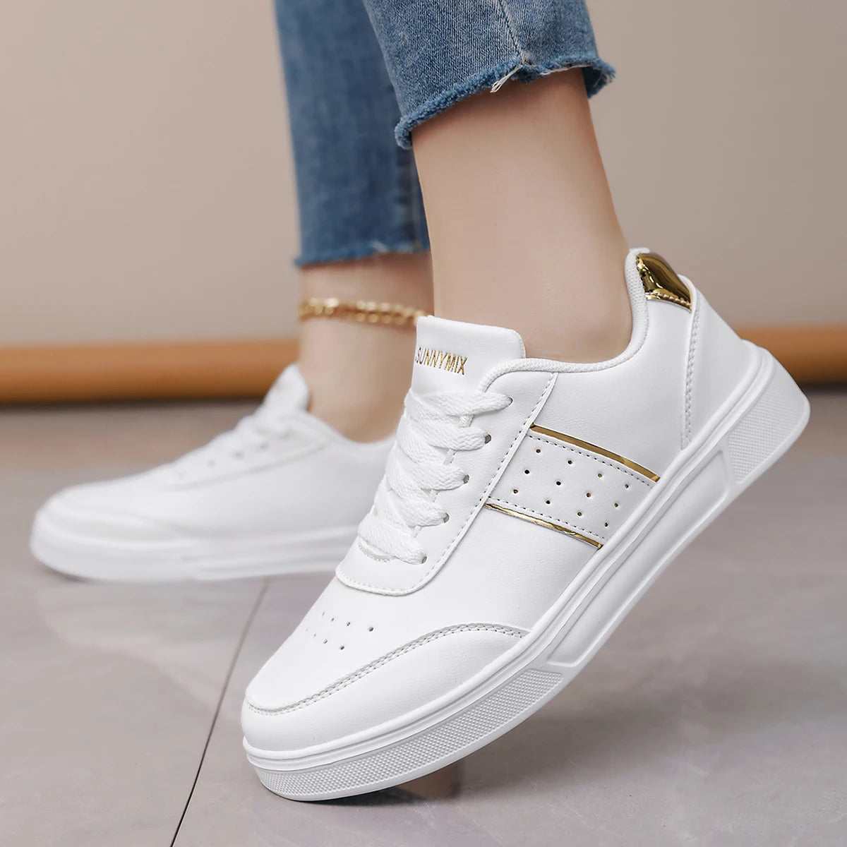 Women Sneakers Summer Casual Walking Shoes Woman Flat Lace Up High Quality Sneakers Flat-bottomed Casual Shoes
