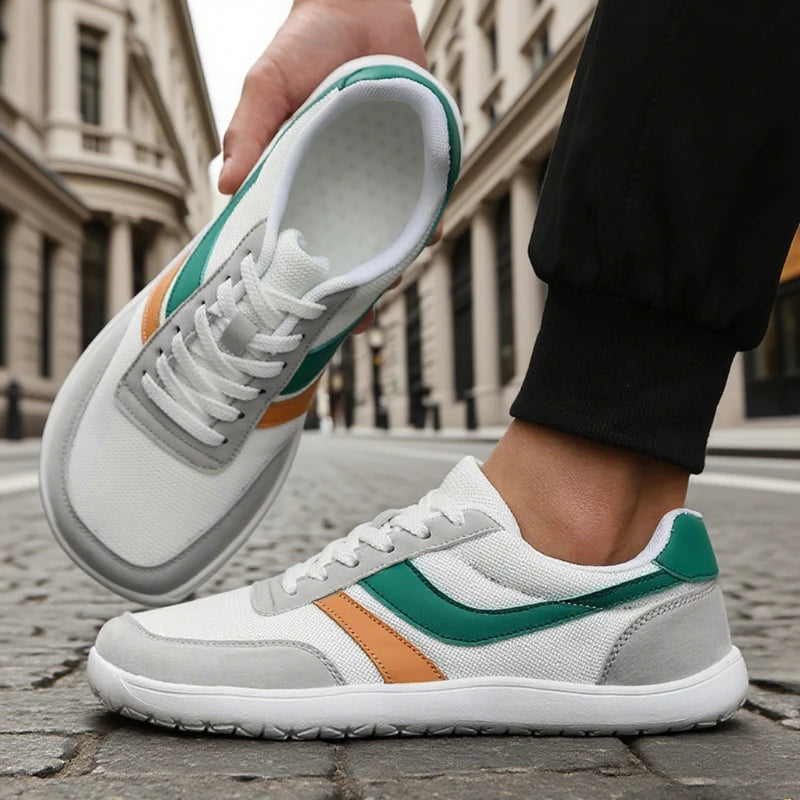 Summer Wide Toe Barefoot Shoes for Men Zero Drop Non-Slip Minimalist Walking Shoes 2025 New Breathable Lace Up Fashion Sneakers