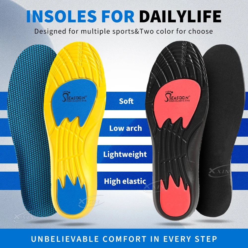 【Xxin】EVA Elastic Sports Insole Light Weight Shoe Insoles High Jump Runnin Insoles Size 35-46