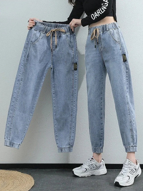 2025 Harem Pants Vintage High Waist Woman Jeans Ankle Length Mom Jeans Denim Pants for women clothes high waisted jeans