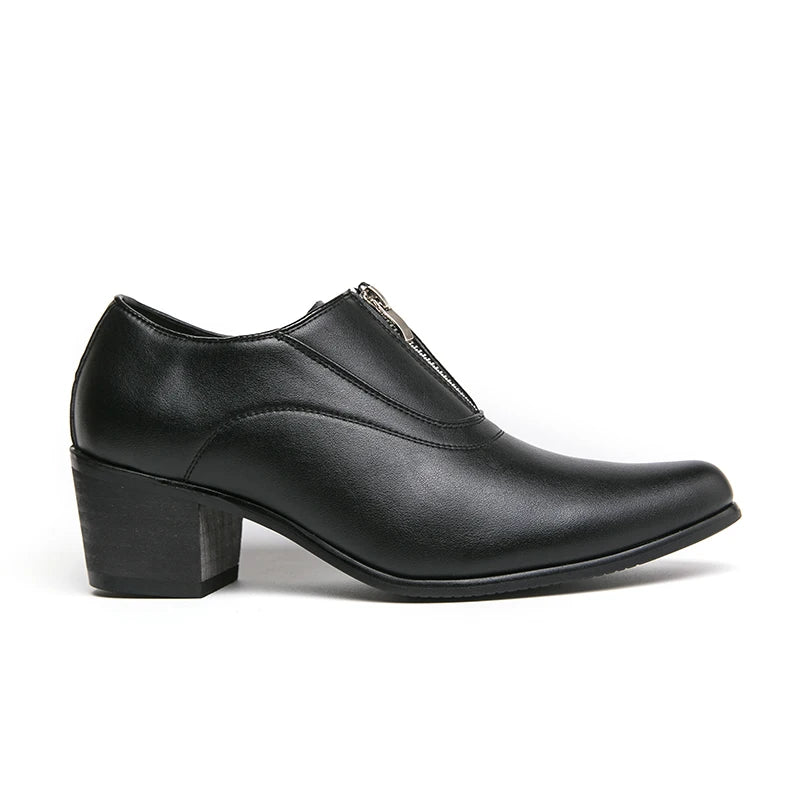 Mens High Heels Dress Shoes Formal Elegant Men's Oxfords High Heels Shoes Casual Business Office Party Loafers Wedding