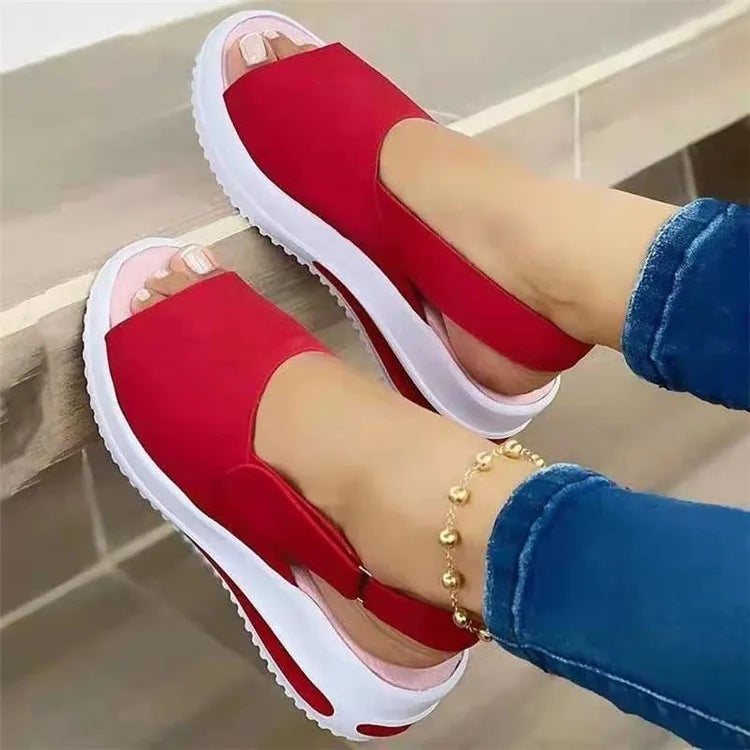 Shoes Summer Women Sandals Peep Toe Sandals Ladies Lightweight Sandals Woman Breathable New Fashion Non-Slip Female Footwear