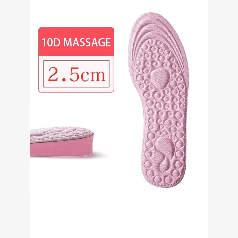 1Pair Height Increased Insoles for Women Shoes Inner Sole Shoe Insert Lift Heel Comfort EVA Heightening Feet Care Insoles