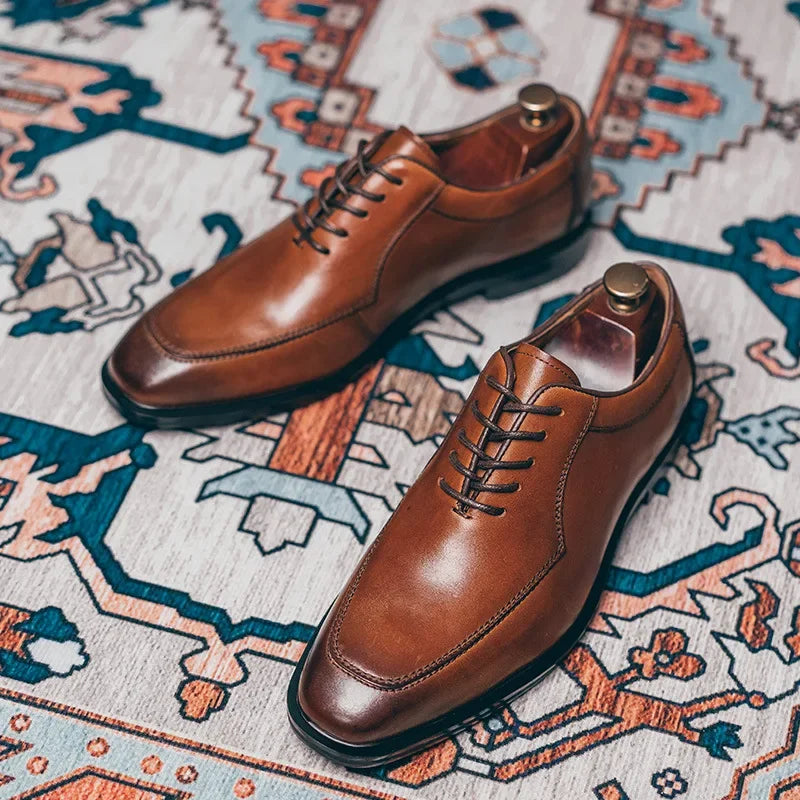 Men Casual Shoes Retro Zipper Men Formal Shoes Office Business High Quality Men Party Wedding Casual Shoes