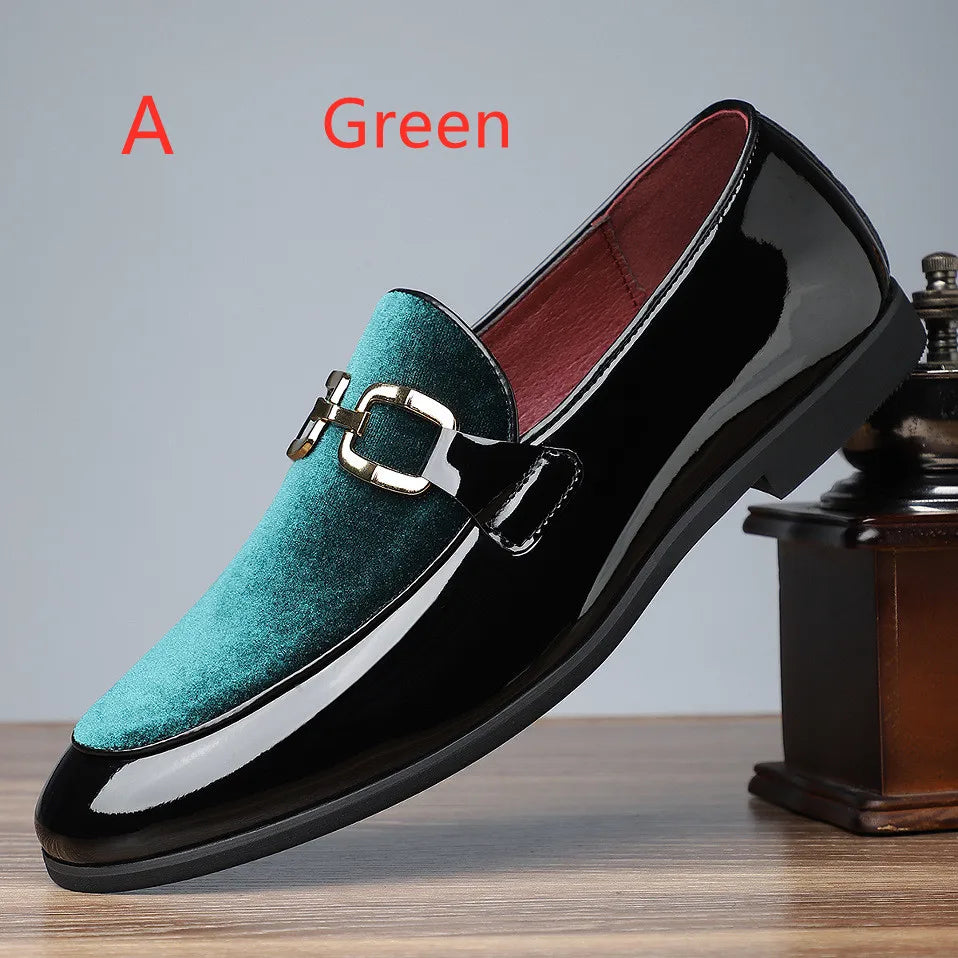 Novel Designer Suede Green Brwon Black Pointed Wedding Oxford Shoes Men Casual Loafers Formal Dress Footwear Zapatos Hombre