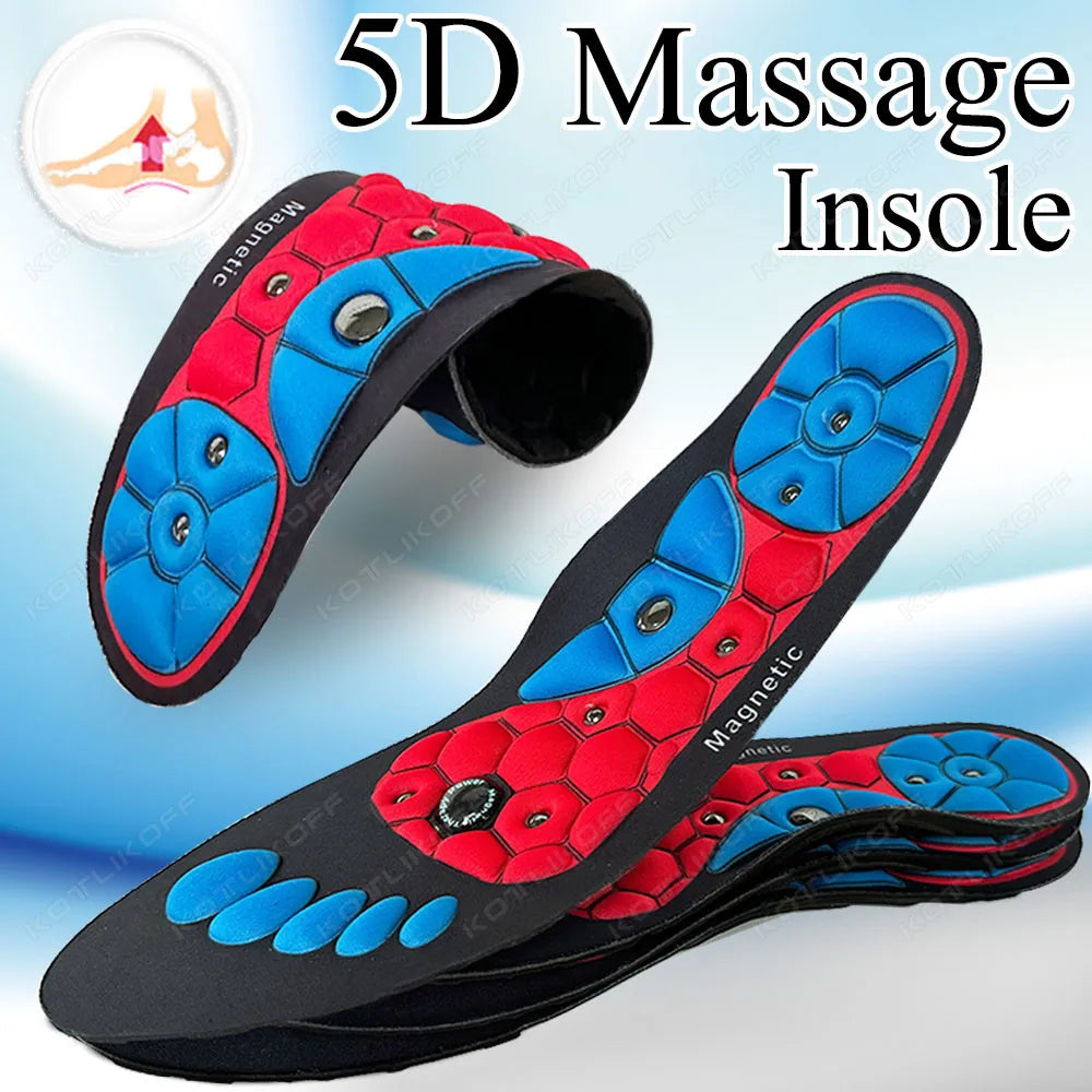 1 Pair Magnetic Therapy Foot Acupressure Insole Reflexology Pain Relief Health Massager Arch Support Shoes Soles Comfort Inserts