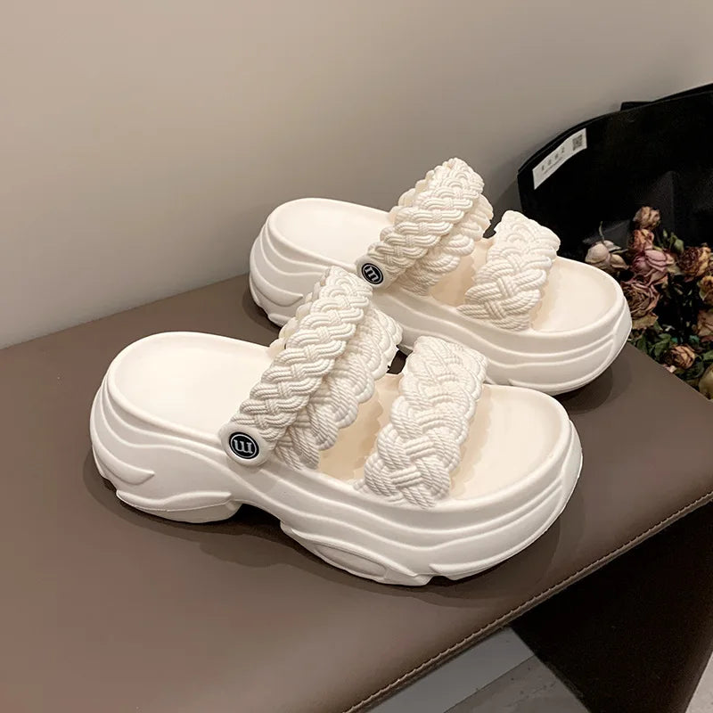 Summer Fashion Sandals Women Beach Platform Slippers Thick Bottom Anti-Skid Lightweight Female Slip-on Shoes Sandalias