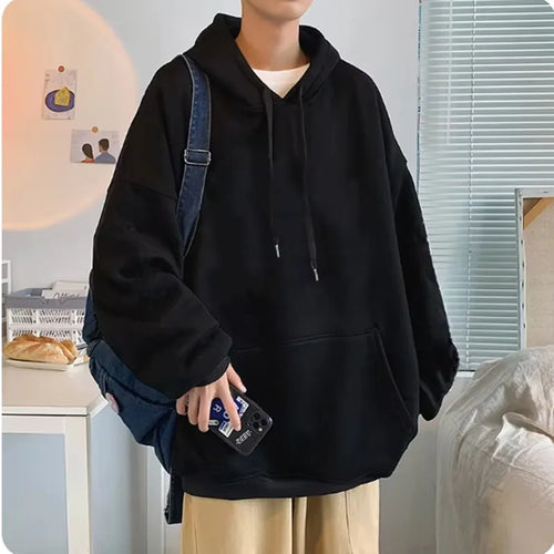 Fashion Men's Hoodie Casual Hoodies Pullovers Sweatshirts Men's Top Solid Color Hoodies Sweatshirt Male