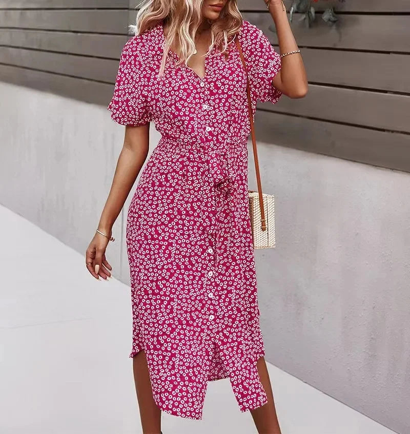 Independent Station Fast Selling Casual Vacation Style Spring Summer Sexy Wide Hem Skirt