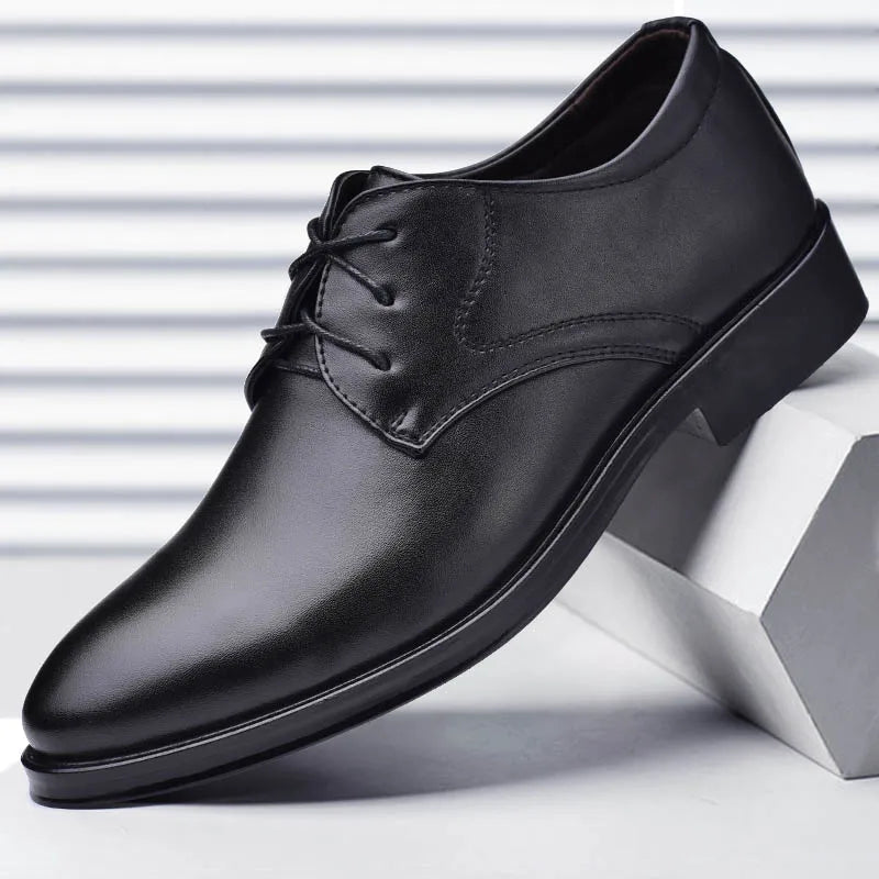 Men Formal Leather Shoes Black Pointed Toe Men Loafers Party Office Business Casual Shoes for Men Oxford Shoes Mens Dress Shoe