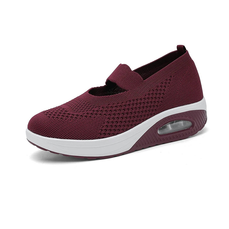 New Comfort Casual Women's Shoes Fashion Soft Sole Breathable Hollow Out Flat Shoes