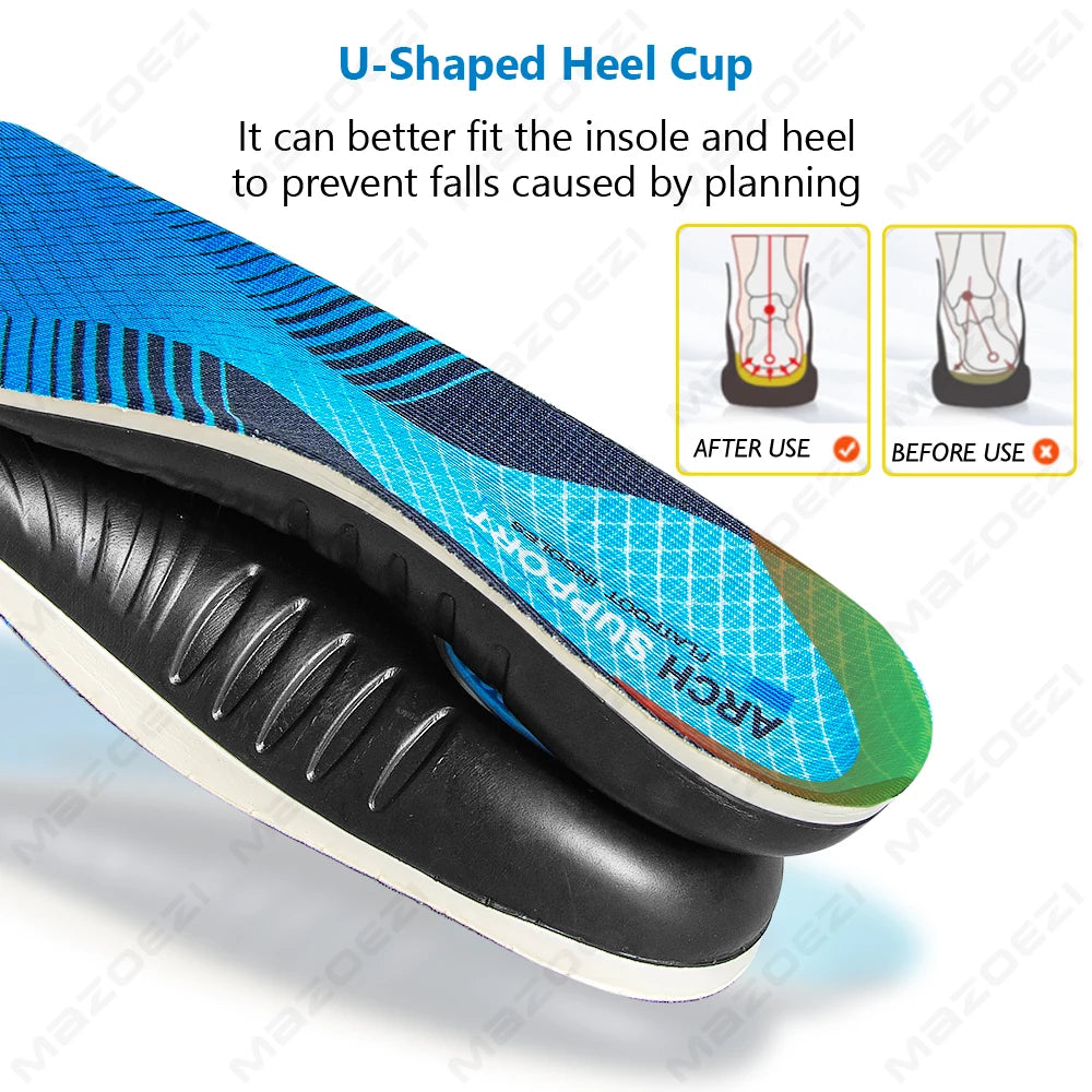 Orthopedic Insoles for Feet Sport Shock-absorbing Insole for Shoes Arch Support Plantar Fasciitis Templates Pads Men Women Sole