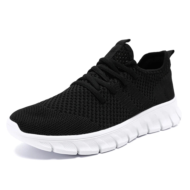Men's Breathable Vulcanize Shoes Lightweight Running Walking Shoe Lace-up Anti-slip Casual Sneakers Zapatillas de Hombre Size 36