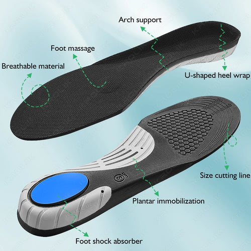 Orthotics Gel Insoles For Sneaker Orthopedic Arch Support Flat Foot Cushion Inserts Plantar fasciitis Foot Pain-relieving Unisex