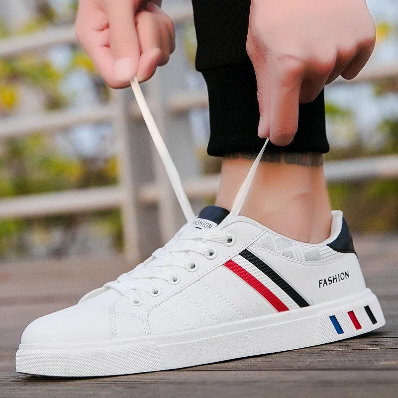Casual Sneakers New Fashion Lace-up White Shoes Student Comfort Sports Plus Size Vulcanized Shoes
