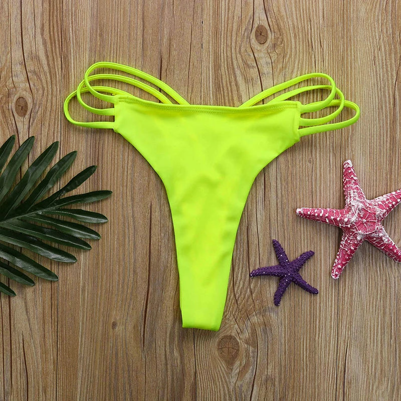 New Swimwear Women Swim Sexy Bikini Thong Swimwear Trunks V Swimsuit Swimwears Tankinis Set