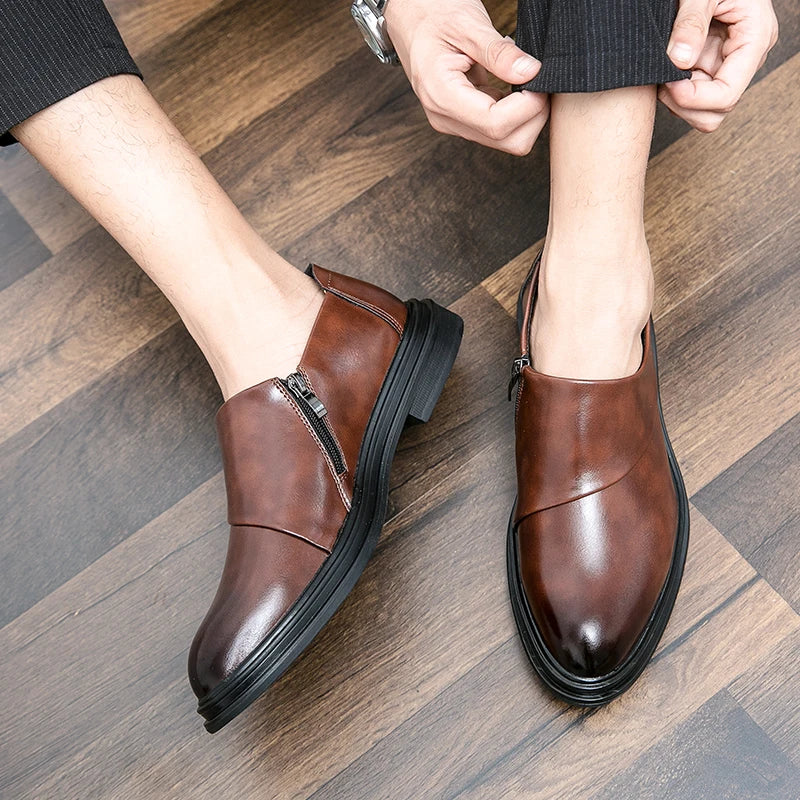 Fashion Men’s Dress Shoes High Quality Social Shoes Male Business Formal Shoes Men Loafers Leather Wedding Shoes For Man Classic