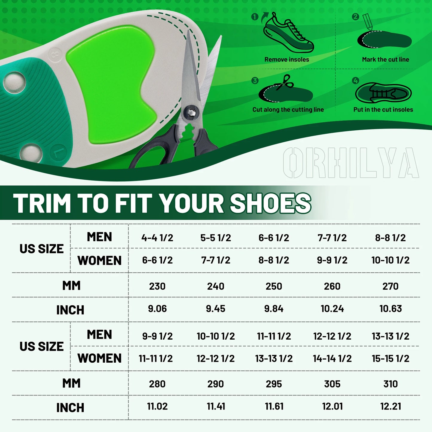 【Pain Relief Essential】Durable Arch Support Insole - Long-Lasting Relief for Plantar Fasciitis, Heel Pain & Shin Splints