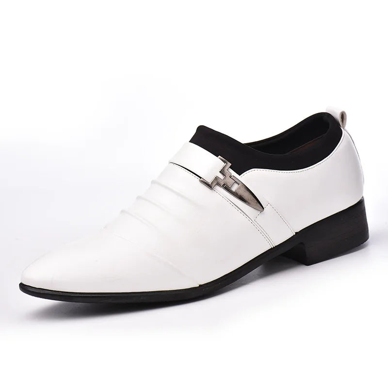 Men Luxury Business Oxfords Leather Shoes Breathable Formal Dress Shoes Male Office Wedding Flats Rubber Footwear Mocassin Homme