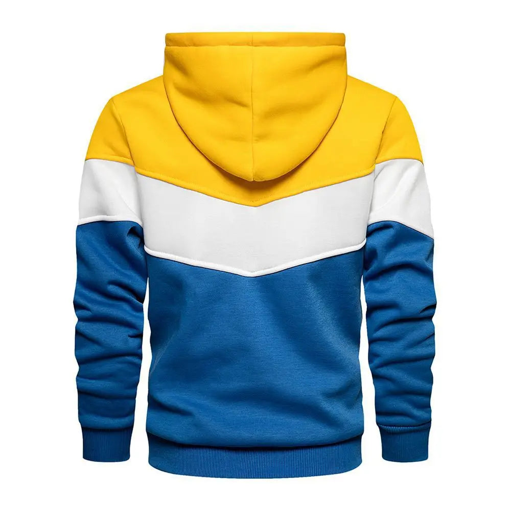 Fall/Winter Men's Fashionable Long-Sleeve Sports Hoodie with Zipper - Slim Fit Active Wear