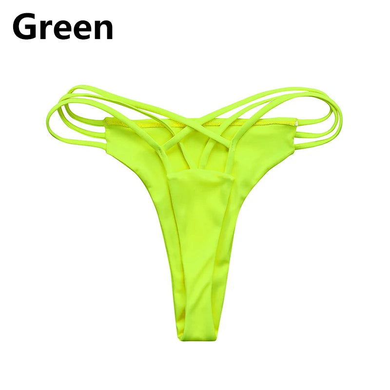 New Swimwear Women Swim Sexy Bikini Thong Swimwear Trunks V Swimsuit Swimwears Tankinis Set