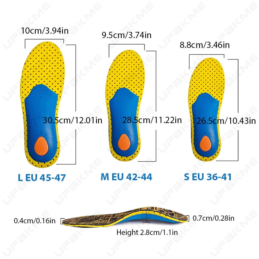 Shock Absorption Sport Insoles for Shoes Sole Deodorant Breathable Cushion Running Insoles for Feet Man Women Orthopedic Insoles