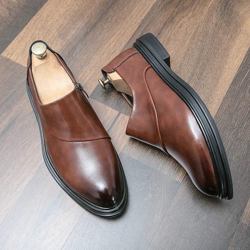 Fashion Men’s Dress Shoes High Quality Social Shoes Male Business Formal Shoes Men Loafers Leather Wedding Shoes For Man Classic