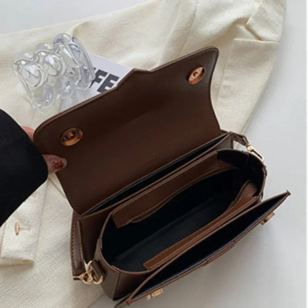 Pu Leather Shoulder Bag for Women Handbag Fashion Crossbody Bags Vintage Underarm Bag Square Satchel Сумка Женская 2025 Тренд