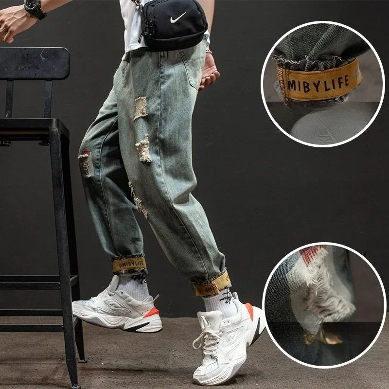 With Pockets Jeans for Men 90s Streetwear Trousers Harajuku Luxury Aesthetic 2025 Korean Autumn Washed Cheap Xs Man Cowboy Pants