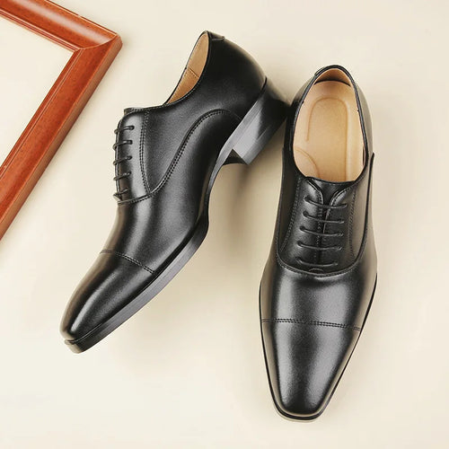 Quality Mens Dress Shoes Black Formal Social Shoes Male Business Wedding Derby for Man Luxury Oxford Loafers Zapatos De Hombre