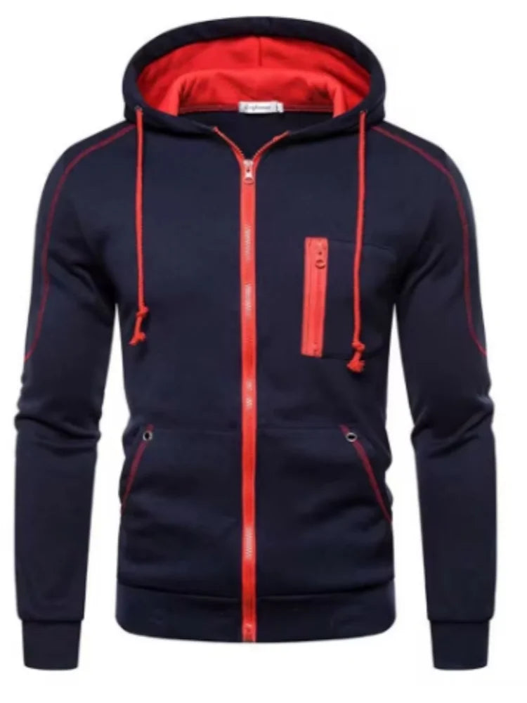 Men's Hoodie Black White Army Green Red Hooded Color Block Fleece Cool Casual Winter Clothing Apparel Hoodies Sweatshirts