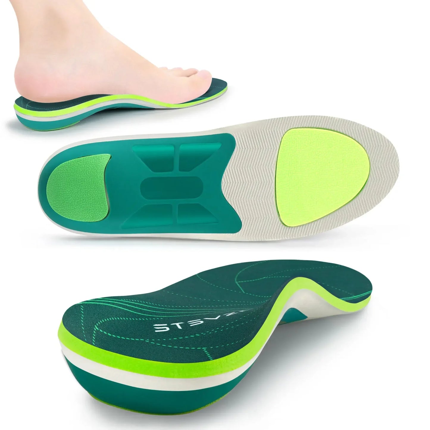 Plantar Fasciitis Orthopedic Sport Insole Men Women Flat Feet High Arch Support Heel Pain Orthotic Insert Shoe Sole Work Boot