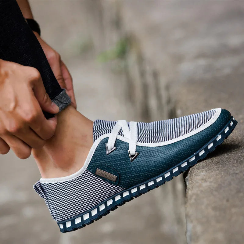 Men Casual Leather Shoes Fashion Comfortable Business Male Shoe Summer Spring Light Plus Size Footwear New Man Sneakers
